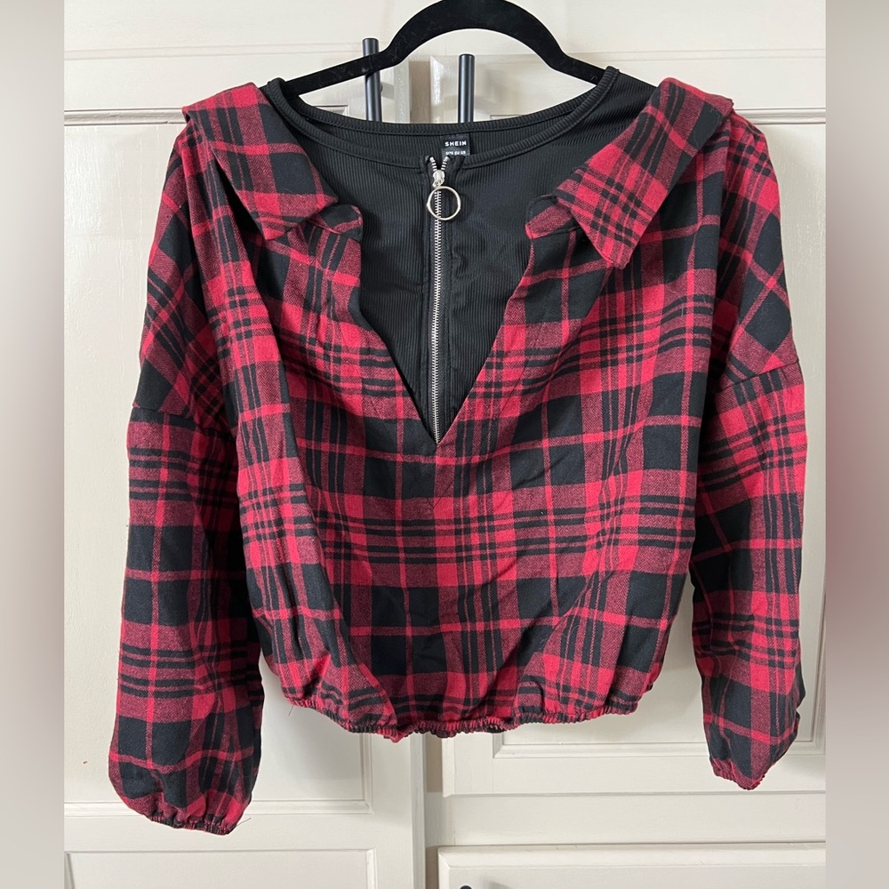 NWOT Buffalo Plaid Top